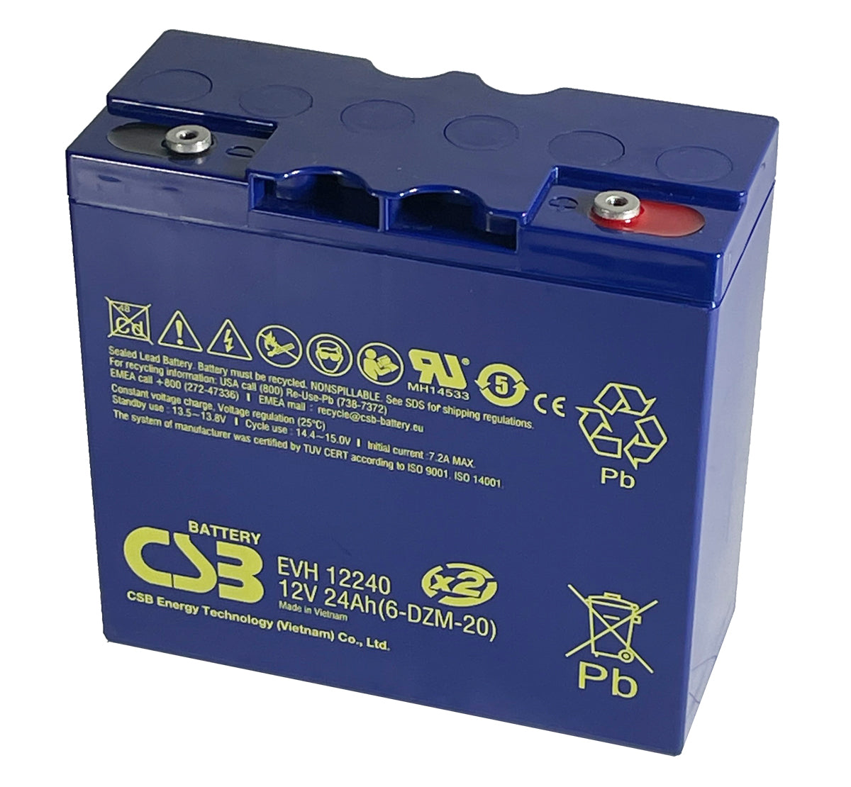 CSB EVH12240 Battery 12v 24Ah
