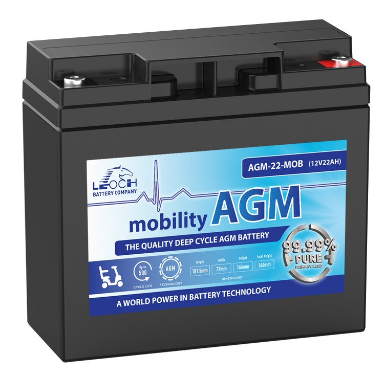 12v 22Ah Rechargeable Battery Leoch AGM22