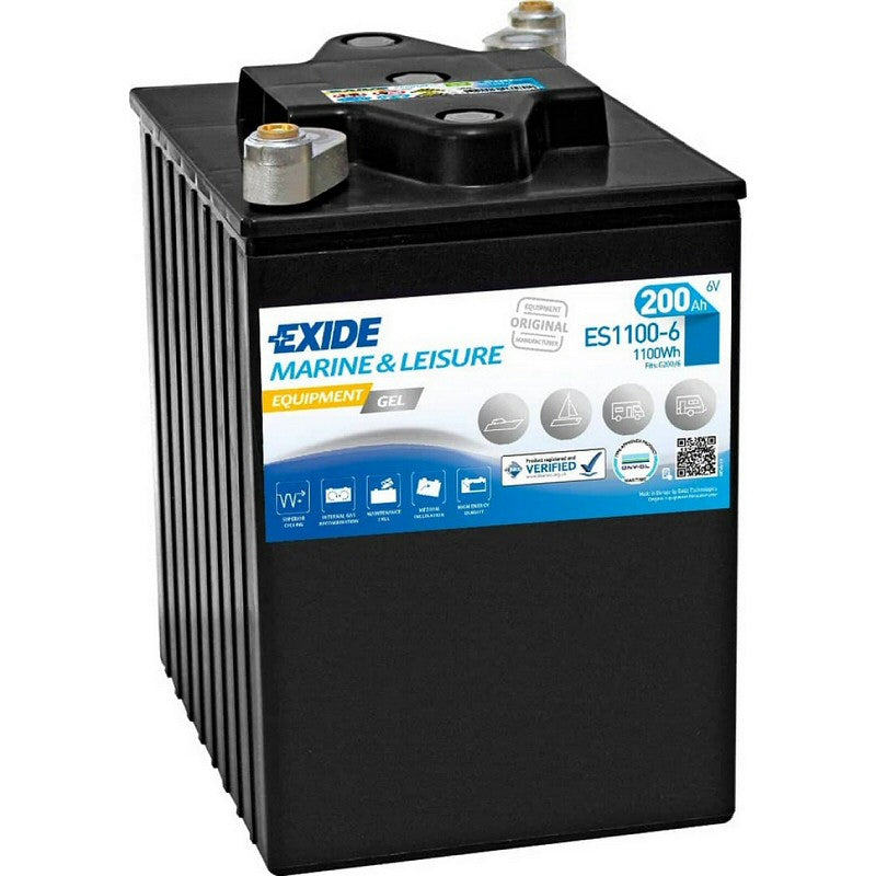 Exide ES1100-6 ( G180-6 ) Equipment GEL Marine and Leisure Battery 200Ah