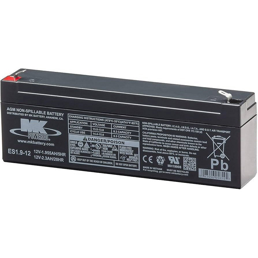 ES1.9-12 AGM MK Battery 12Volt 2.3Ah