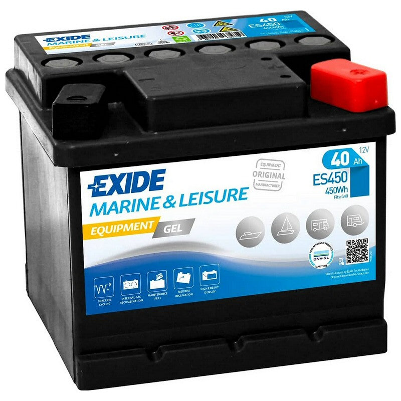 Exide ES450 ( 085 ) Equipment GEL Marine and Leisure Battery 40Ah