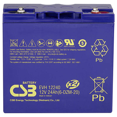 CSB EVH12240 Battery 12v 24Ah