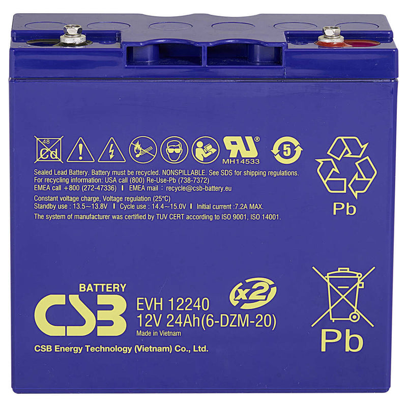 CSB EVH12240 Battery 12v 24Ah
