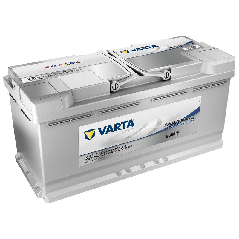 LA105 Varta Professional Dual Purpose AGM Leisure Battery 840 105 095