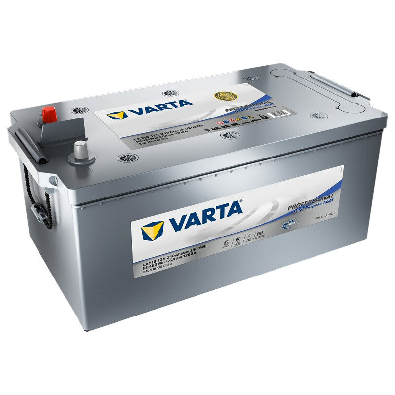 LA210 Varta Professional Dual Purpose AGM Leisure Battery 840 210 120