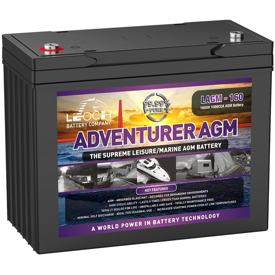12v 160Ah AGM Leisure Battery Leoch LAGM-160