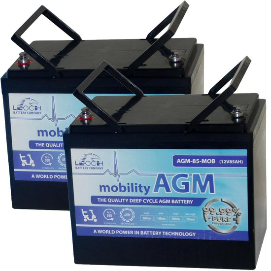 12v 80Ah Mobility Scooter Batteries | 2 Pack