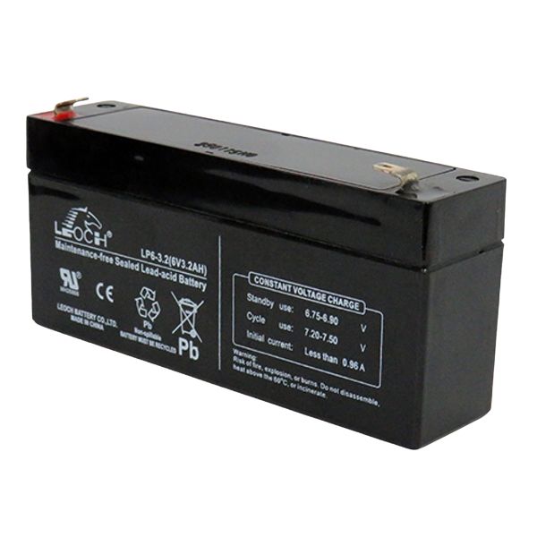 6v 3.2Ah VRLA Sealed Lead Acid Leoch Battery