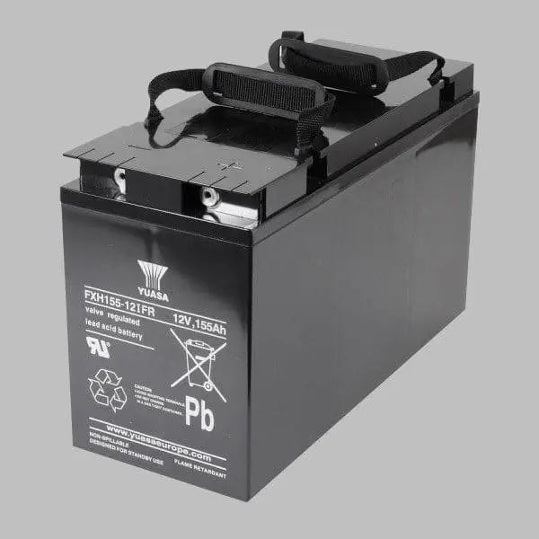 front terminal yuasa fxh battery with connectors on the front of the battery
