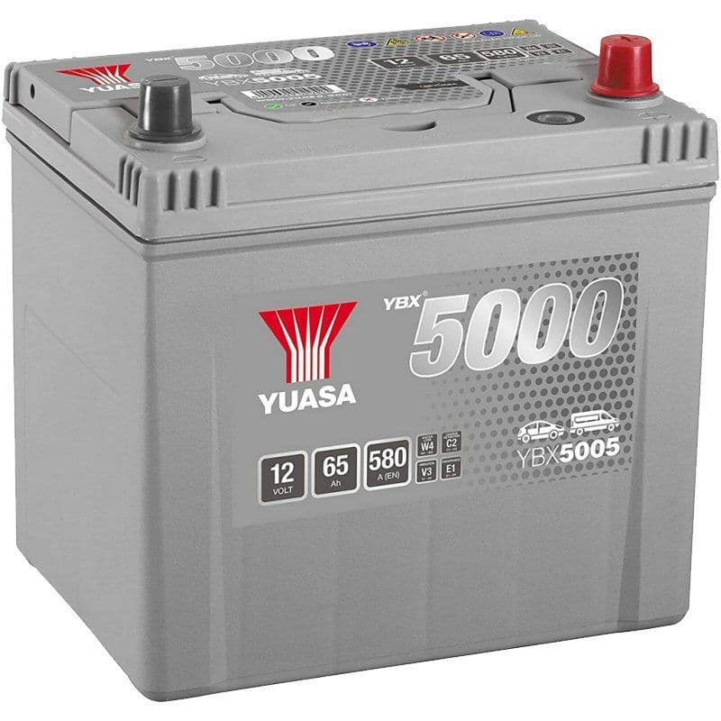 Yuasa YBX5005 Car Battery 12V 65Ah 580A Yuasa Replaces HSB005