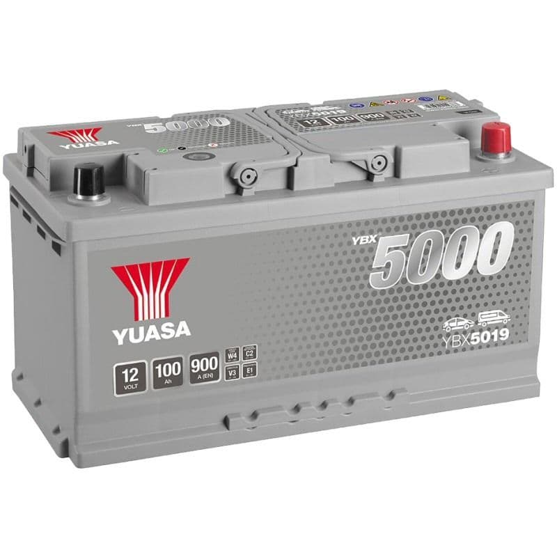 Yuasa YBX5019 Silver High Performance Car Battery 12V 100Ah Replaces HSB019