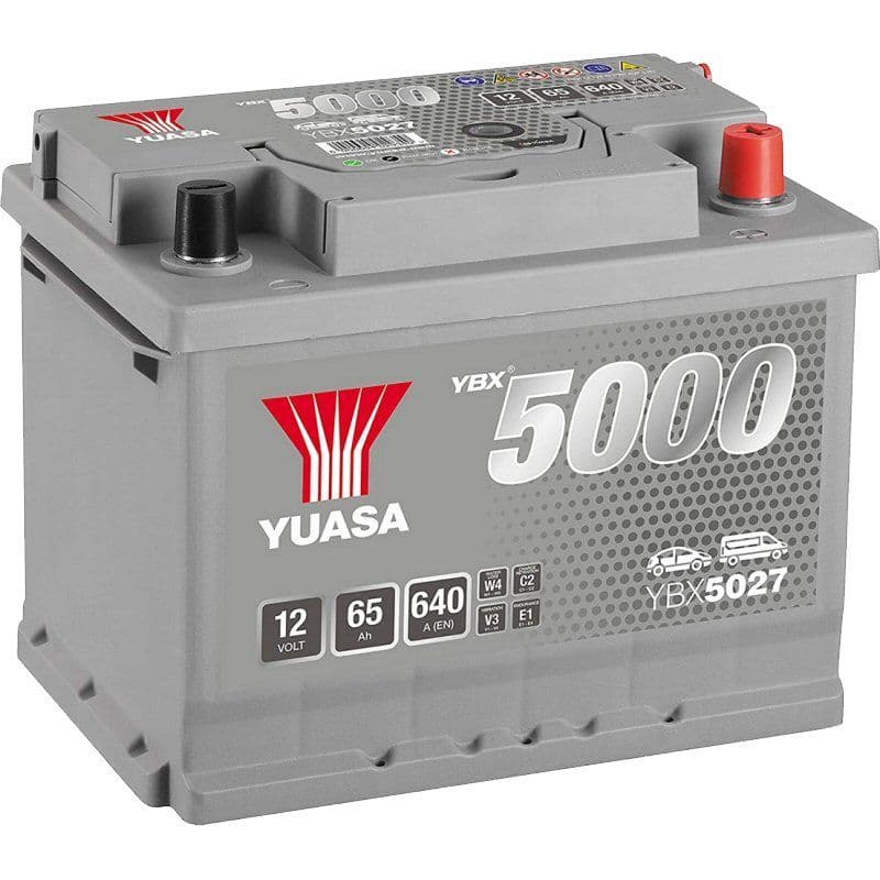 Yuasa YBX5027 Car Battery 12V 65Ah 640A Yuasa Replaces HSB027