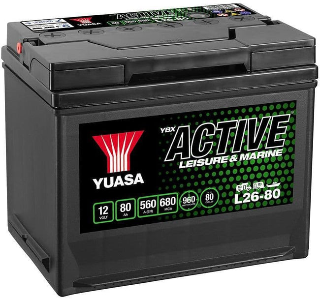 12v 80Ah Leisure Battery Yuasa L26-80