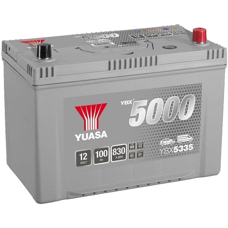 Yuasa YBX5335 Car Battery 100Ah 830A Yuasa Replaces HSB335
