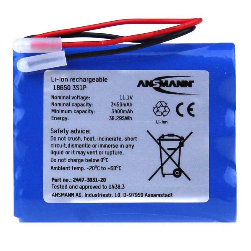Ansmann 2447-3031-20 Battery Pack Li-ion 3S1P 11.1V 3450mAh