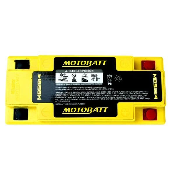 MB51814 Motobatt AGM Motorcycle Battery - Replaces 51913, 51814 and GEL12-19