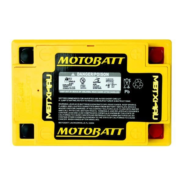 MBTX14AU Motobatt AGM Motorcycle Battery - Replaces YB14L-A2 YB14A-A