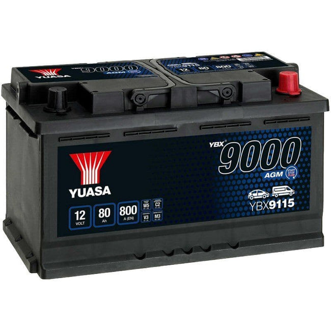 Yuasa YBX9115 AGM Start Stop Plus Battery 12v 80Ah 115AGM