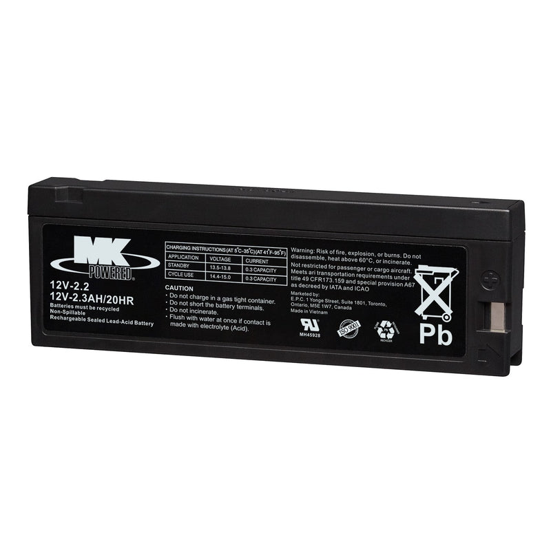 ES2.3-12 AGM MK Battery 12Volt 2.3Ah