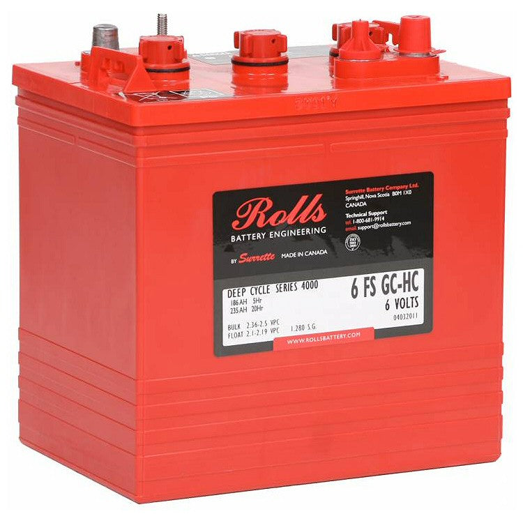 Rolls 6 FS GC-HC FS Series 6V Battery 6FSGC-HC (T105) – hardwarexpress