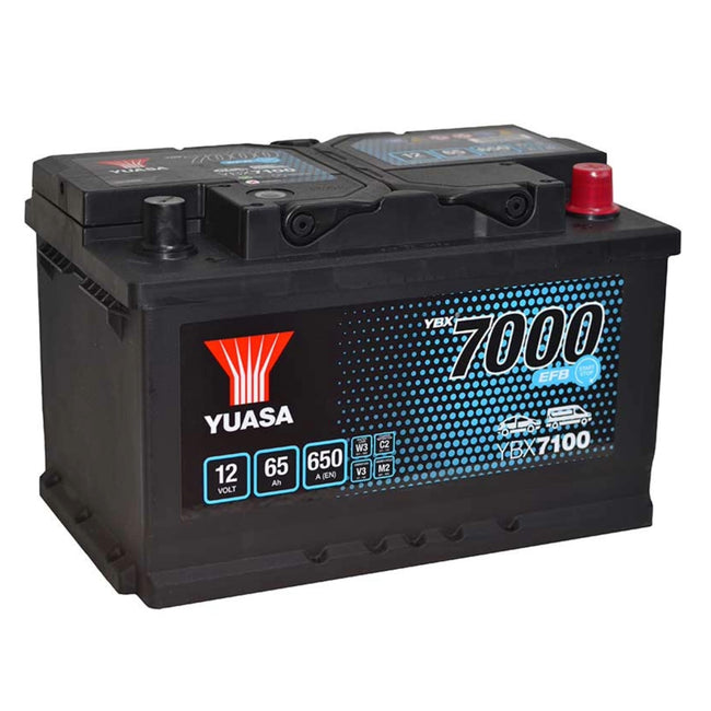 Yuasa YBX7100 EFB Start Stop Car Battery 12V 65Ah 650A