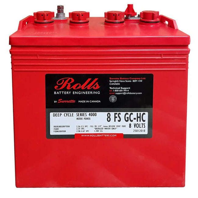 8 FS GC-HC Rolls FS 8V 182AH (8FS180) 8-LC-GC-HC, US8VHC