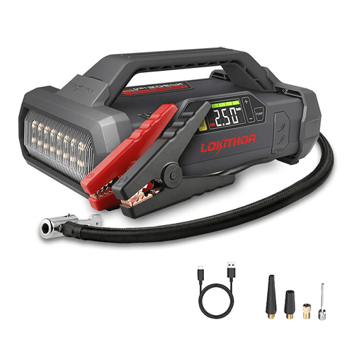 Lokithor JA302 Jump Starter With Air Compressor 2500amp 23800mAh