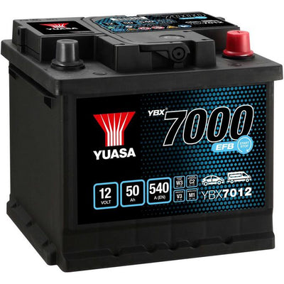 Yuasa YBX7012 EFB Start Stop Car Battery 12V 50Ah 540A