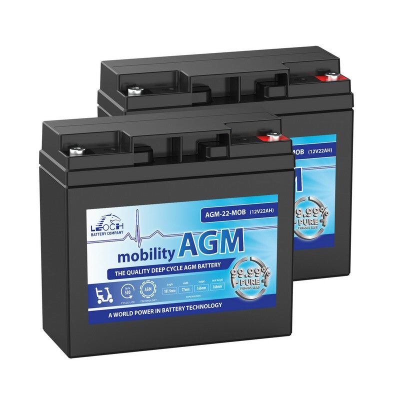 12v 22Ah Mobility Scooter Batteries AGM22MOB hardwarexpress