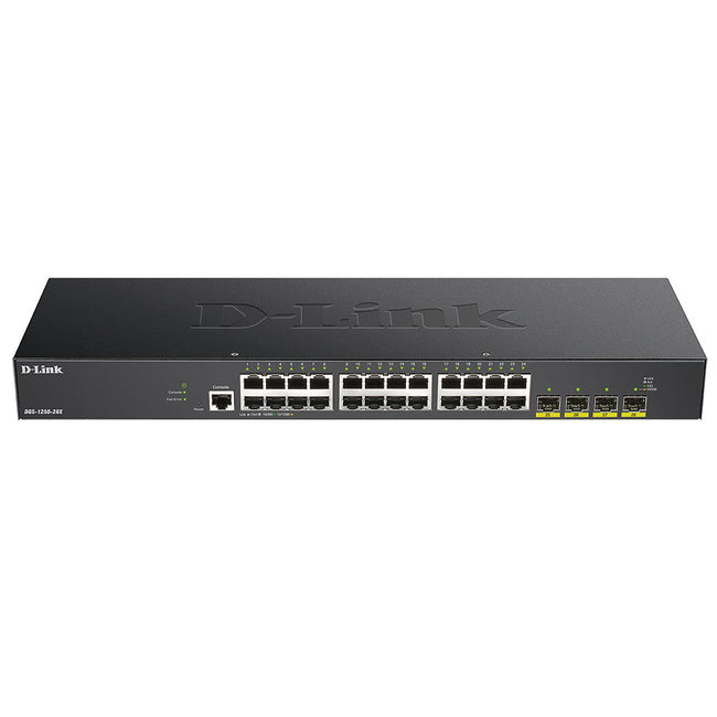 D-Link DGS-1250-28XMP 24-Port Gigabit Smart Managed PoE+ Switch with 10 Gig Uplinks