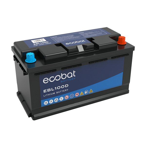 Ecobat 12v 100Ah Lithium Battery 1280Wh Ecobat EBL100D – hardwarexpress