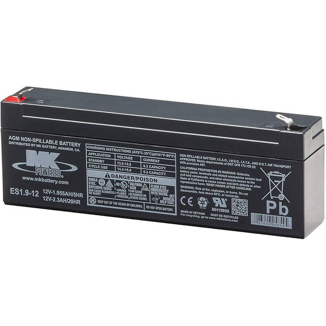 ES1.9-12 AGM MK Battery 12Volt 2.3Ah