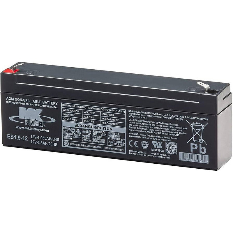 ES1.9-12 AGM MK Battery 12Volt 2.3Ah