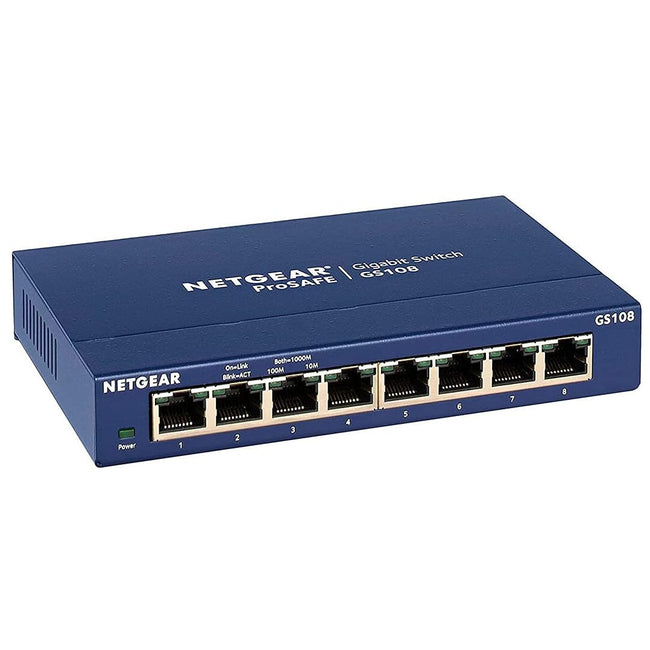 Netgear GS108 8 Port ProSafe Gigabit Ethernet Switch