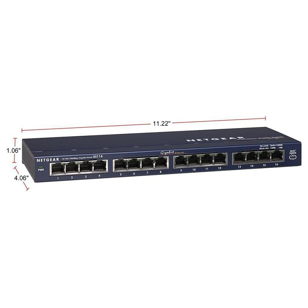 Netgear GS116 16 Port Gigabit Ethernet Switch