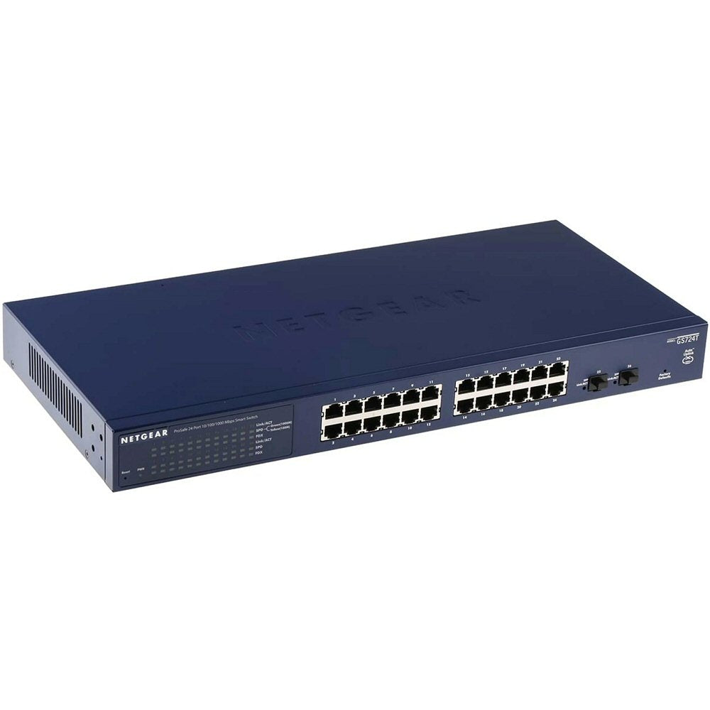 NETGEAR (GS724T) Smart Switch Ethernet 24 Ports RJ45 Gigabit (10/100 NETGEAR (GS724T) Smart Switch Ethernet 24 Ports RJ45 Gigabit (10/100
