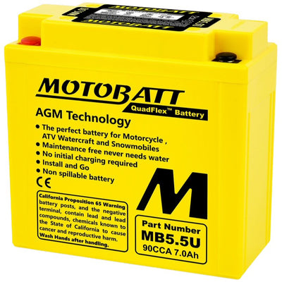 MB5.5U Motobatt AGM Motorcycle Battery