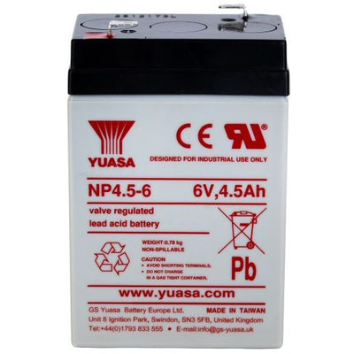 Yuasa NP4.5-6 Battery 6v 4.5Ah