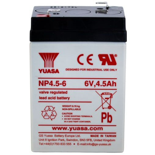 Yuasa NP4.5-6 Battery 6v 4.5Ah
