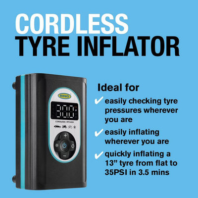 Cordless Ideal for checking tyre pressure