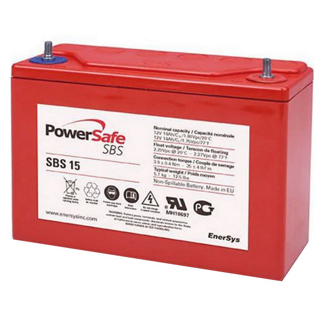EnerSys PowerSafe SBS-15 VRLA Battery 12.0v 14.0Ah