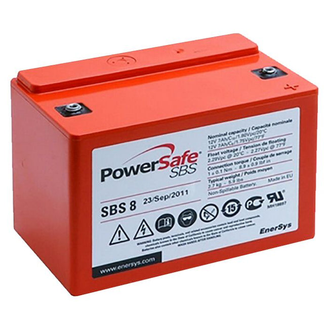 EnerSys PowerSafe SBS-8 Sealed Lead Acid Battery 12.0v 8.0Ah
