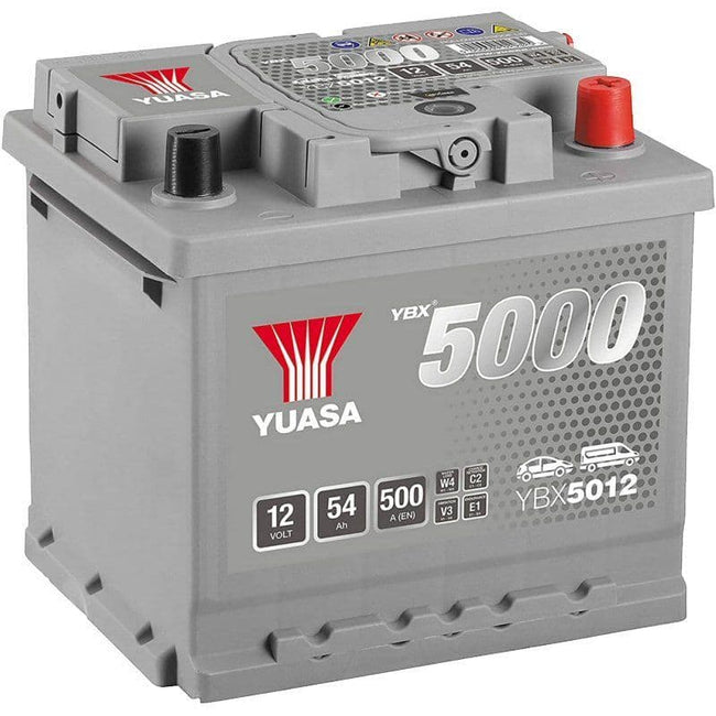 Yuasa YBX5012 Car Battery 12V 54Ah 500A Replaces HSB012