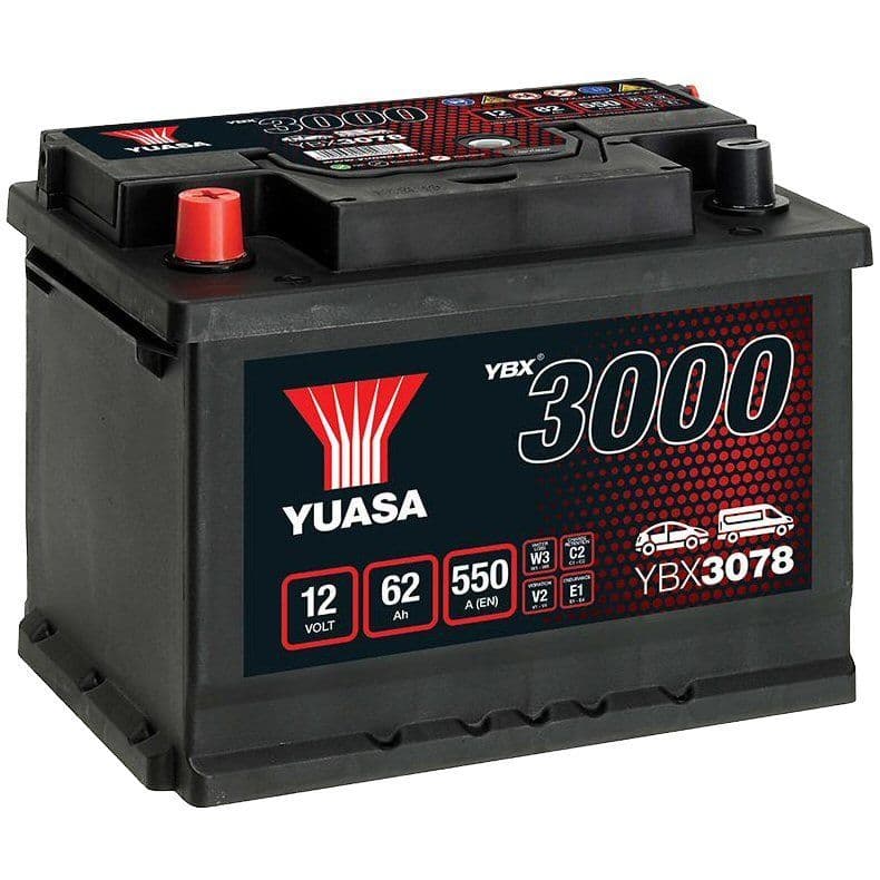 078 Car Battery YBX3078 12V 62Ah 550A Yuasa