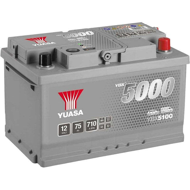 100 Car Battery YBX5100 12V 75Ah 710A Yuasa Replaces HSB010
