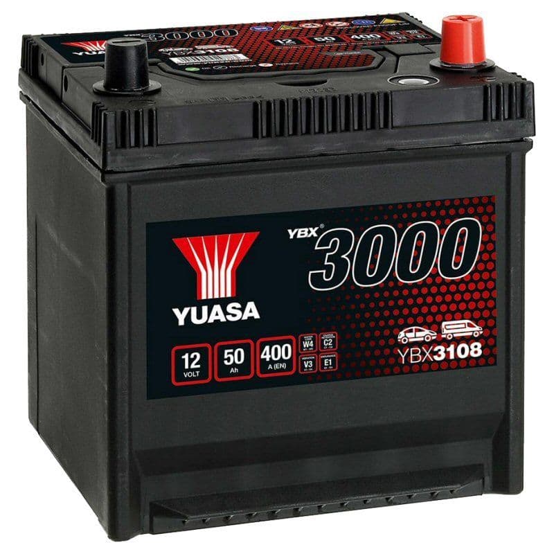 108 Car Battery YBX3108 12V 50Ah 400A Yuasa