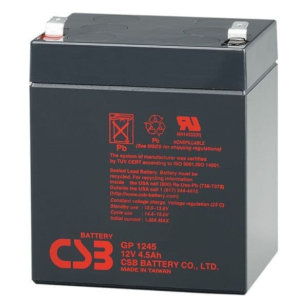 12v 4.5Ah VRLA Rechargeable Sealed Lead Acid Battery