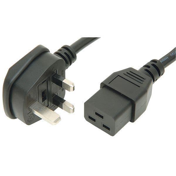 13A Plug to IEC C19 lead Pack of 5