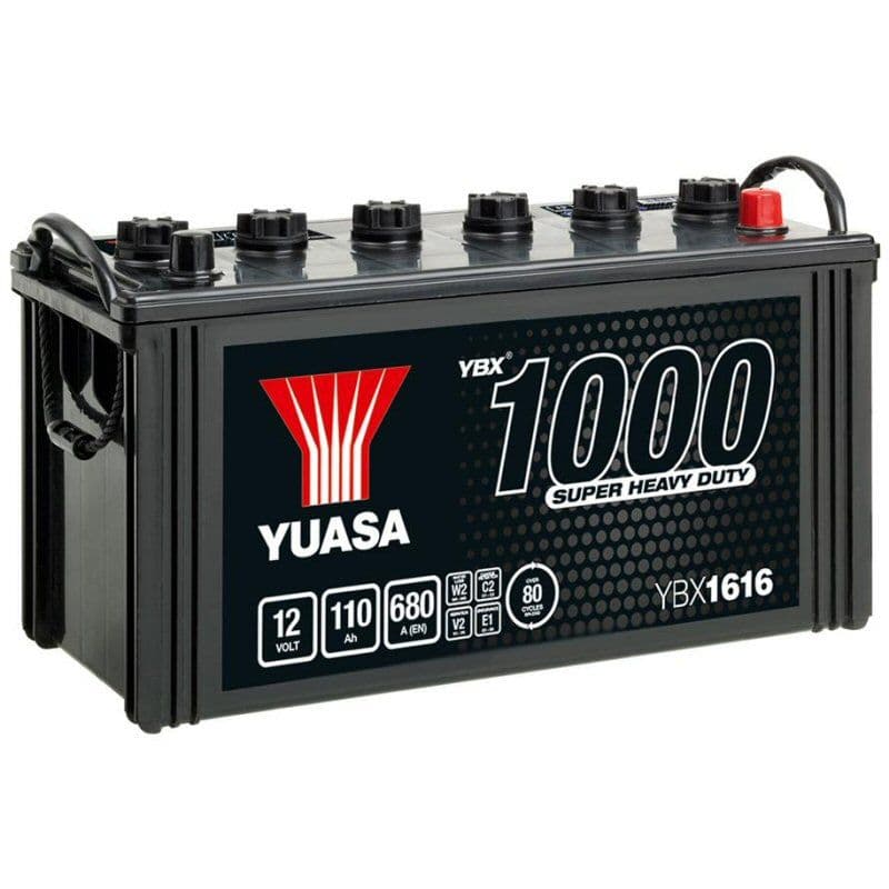 616HD 12V 110Ah 680A Yuasa Cargo Heavy Duty Battery YBX1616