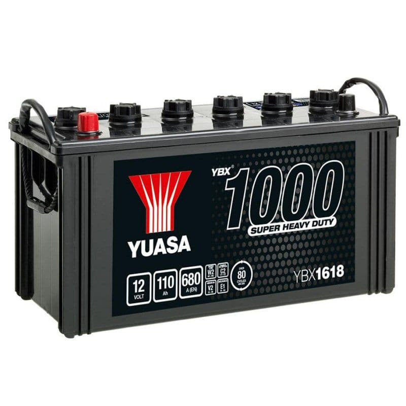 618HD 12V 110Ah 680A Yuasa Cargo Heavy Duty Battery YBX1618